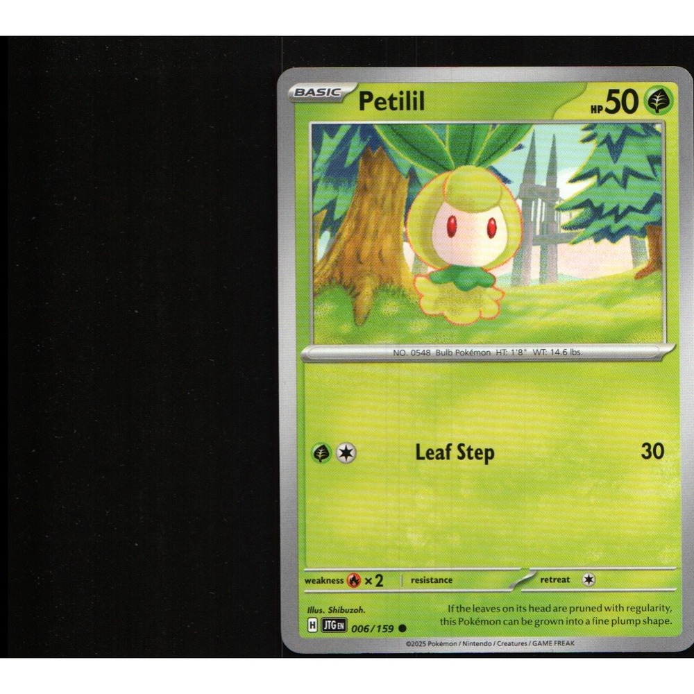 Pokemon Petilil 006/159 Journey Together Reverse Holo Common Card NM
